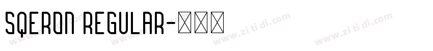 Sqeron Regular字体转换